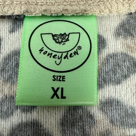 Honeydew Womens XL Leopard Print Lounge Set Long Sleeve Top and Pants - Picture 5 of 9